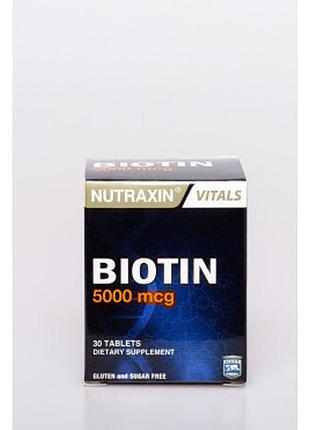 Дієтична добавка "біотин 5000 мкг" nutraxin, 30 таблеток