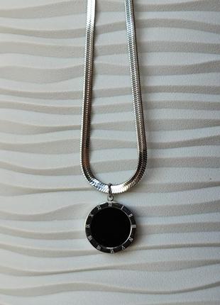Цепочка с кулоном stainless steel родий4 фото