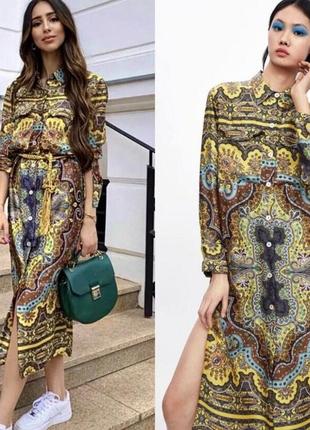 Сатинова сукня zara pp xs