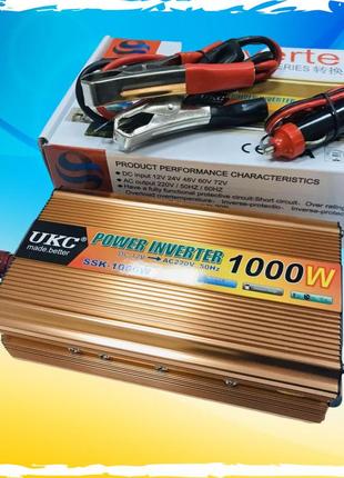 Преобразователь 1000w 12v-220v. инвертор 1000w
