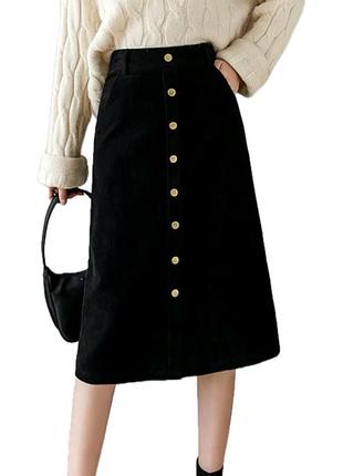 Вельветова юбка міді shein