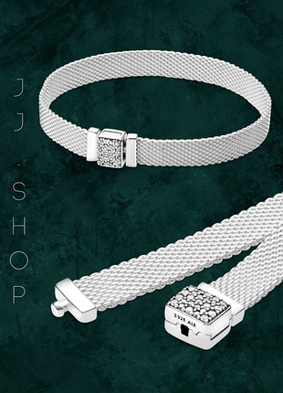 Серебряный браслет reflexions pave пандора 599166c01