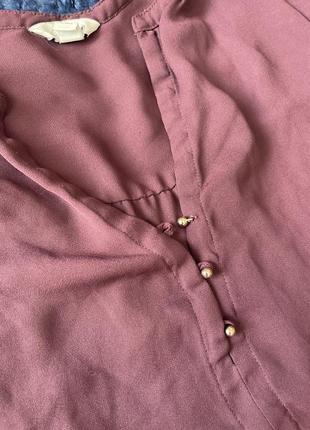 Нова блузка сорочка жіноча фіолетова сатинова з рукавами4 фото