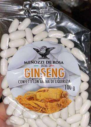 Драже menozzi de rosa ginseng liquirizia 100g