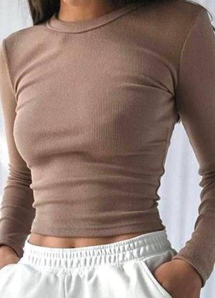 Кроп топ «база»черный, белый, мокко