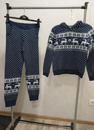Primark костюм, комплект, теплый с скандинавскими орнаментами