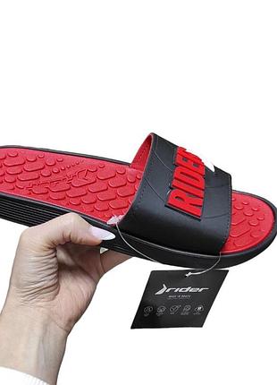 Шлепанцы rider резиновые красные