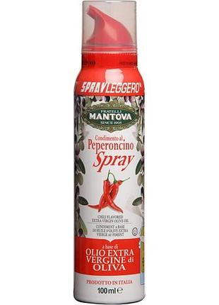Масло спрей mantova spray olio extra vergine di oliva peperoncino чили 100ml