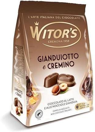 Шоколадні цукерки witor's gianduiotto e crema 200g