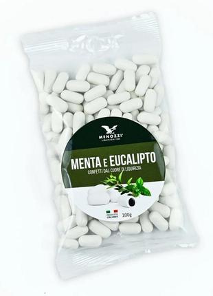 Драже menozzi de rosa menta e eucalipto liquirizia 100g