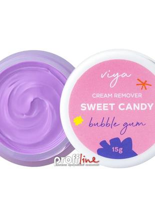 Кремовый ремувер для снятия ресниц viya sweet candy bubble gum, 15 г