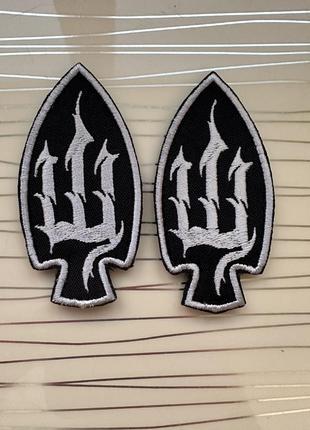 Патч «шиш» білий на липучці