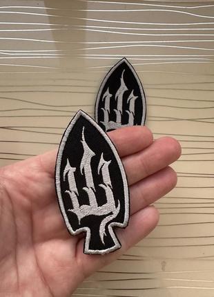 Патч «шиш» білий на липучці