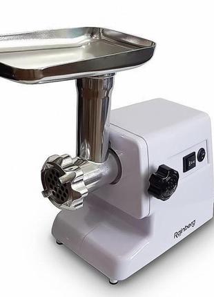 Электромясорубка rainberg rb 671 3000вт электрическая мясорубка с насадками для колбасы