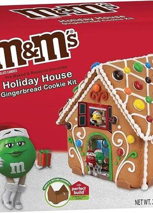 Пряничный дом m&m's holiday house gingerbread cookie kit 788g