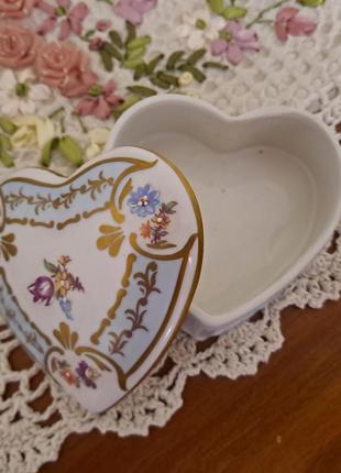 Шкатулка, сердце, антиквариат. made in gdr, 5