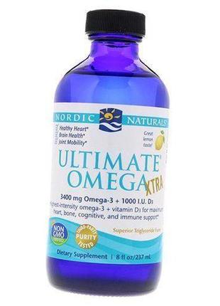Рідка омега, ultimate omega xtra liquid, nordic naturals 237мл лимон (67352026)