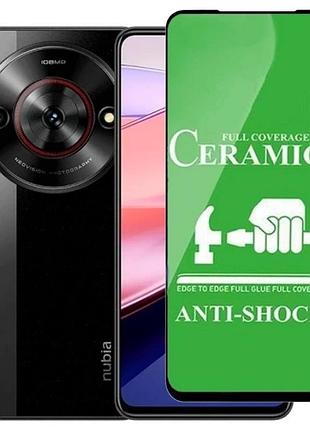 Захисне скло-плівка fiji ceramics для nubia focus 5g повна проклейка чорний