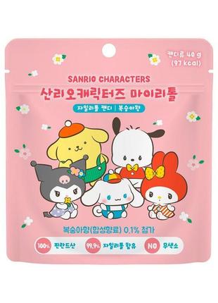 Конфеты sanrio xylitol candy peach 40g