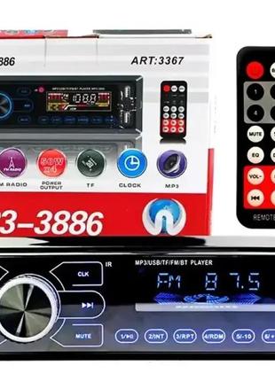 Автомагнитола mp3-3886 iso 1din bt сенсорный дисплей, магнитола в машину 3367