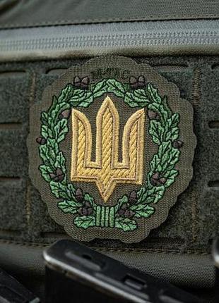 Вишивка m-tac тризуб олива