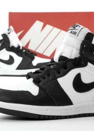 Зимние женские кроссовки nike air jordan 1 winter white black (мех) 36-37-38-39-40-41