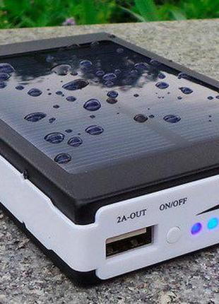 Повербанк 90000 mah solar 20led, power bank с солнечная панель, зарядное устройство с led фонарём
