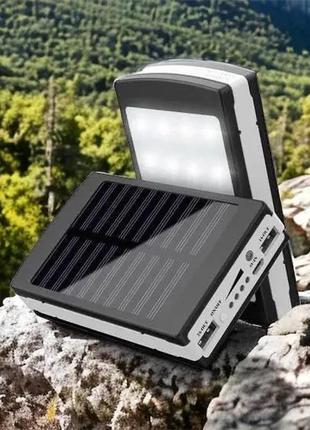Мощный solar power bank 90000 mah с led фонарем и солнечным зарядом