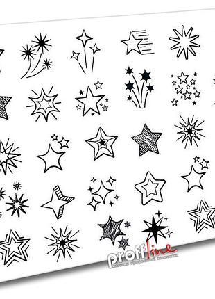 Слайдер-дизайн для декору нігтів mia-m prоfessional №036 зірки
