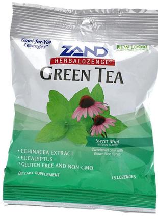 Льодяники для імунітету, herbalozenge green tea, zand 15леденцов м'ята (71574001)
