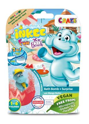 Ароматна бомбочка для ванни з іграшкою "бегемотики" inkee 43417