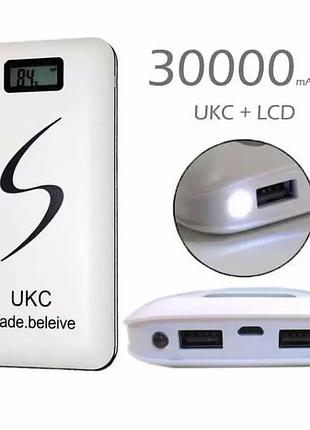 Power bank ukc 30000 mah портативний повербанк