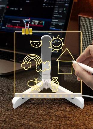 Светодиодная акриловая доска для заметок с эффектом 3d, доска для рисования lamp 3d 9259