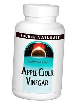 Концентрат яблучного оцту, apple cider vinegar, source naturals 180таб (72355016)