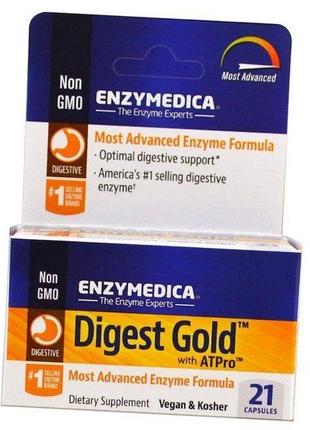 Комплекс ферментів, digest gold with atpro, enzymedica 21капс (69466001)
