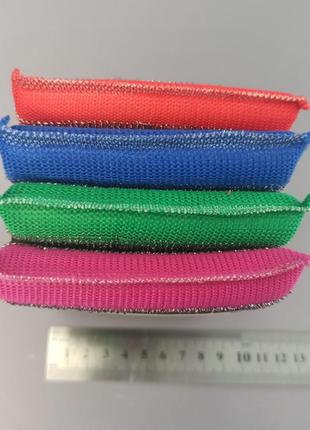 Губка кухонная с металлическим ворсом scour power. 4 шт. шч