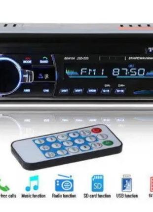 Автомагнитола sa-520 iso 1din, 4x50w + bluetooth,usb,sd, пульт ду 2392