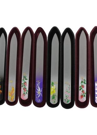 Пилка для нігтів скляна spl 95-1152 (115 мм) з ручним розписом