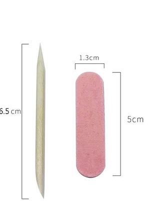 Одноразовий набір kalipso для догляду за нігтями (міні-пилочка + апельсинова паличка)