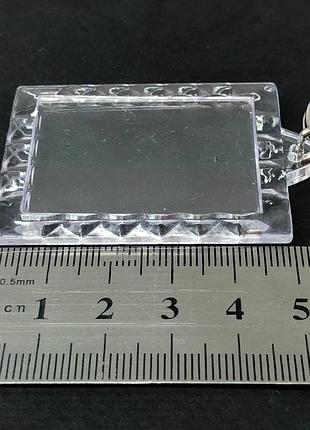 Акриловая заготовка для брелка, 40х50мм - прозрачная шч