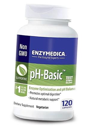 Ферменти для підтримки оптимального рівня ph, ph-basic, enzymedica 120капс (69466018)