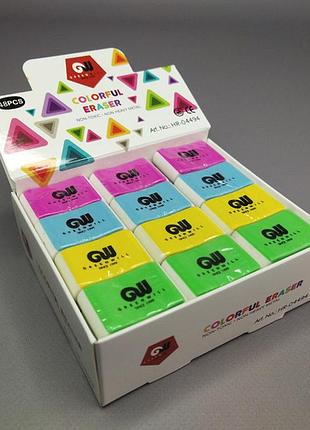 Резинка для стирания ластик двухцветная шч