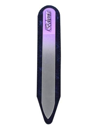 Пилка для нігтів скляна spl 99-1052 (105 мм) у шкіряному чохлі.