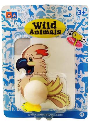 Іграшка заводна "птах" 2031a 15 см  біло-блакитний