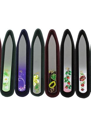 Пилка для нігтів скляна spl 95-902 (90 мм) з ручним розписом