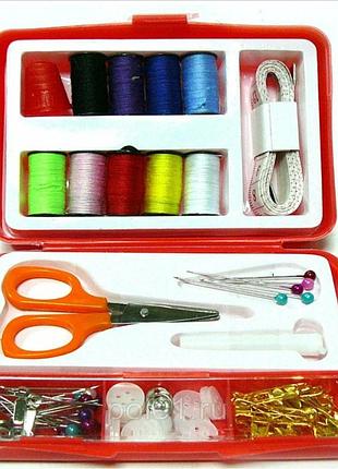 Компактный набор для шитья insta sewing kit tasy ∙ швейный набор для дома ∙ нитки / иголки / шпильки / ножницы