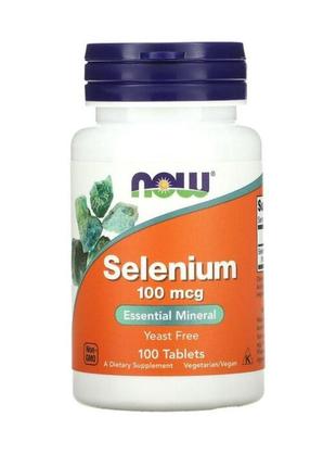 Селен, now foods, 100 мкг, 100 таблеток