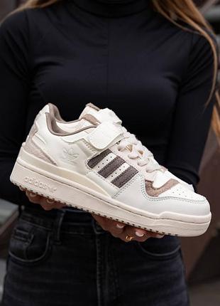 Жіночі кросівки adidas forum 84 low beige brown