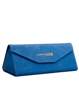 Футляр-чохол для окулярів екокожа luckylook 526-884 16х7х6 см синій