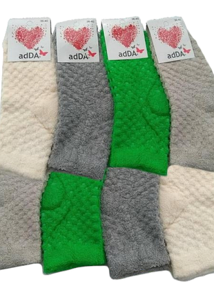Теплі жіночі шкарпетки adda, махра назовні